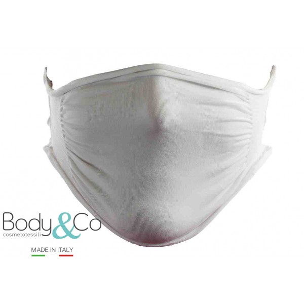 Body&Co Pack 5 pezzi, Fascia viso protettiva idrorepellente prodotta in tessuto di poliammide, lavabile e riutilizzabile