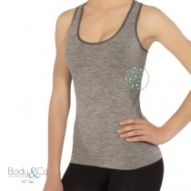 Cross Back Tank Top with fat burning caffeine microcapsules